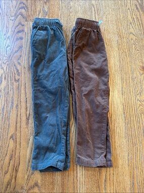 Rylee + Cru Kids Corduroy Pull-On Pants in Brown and olive
